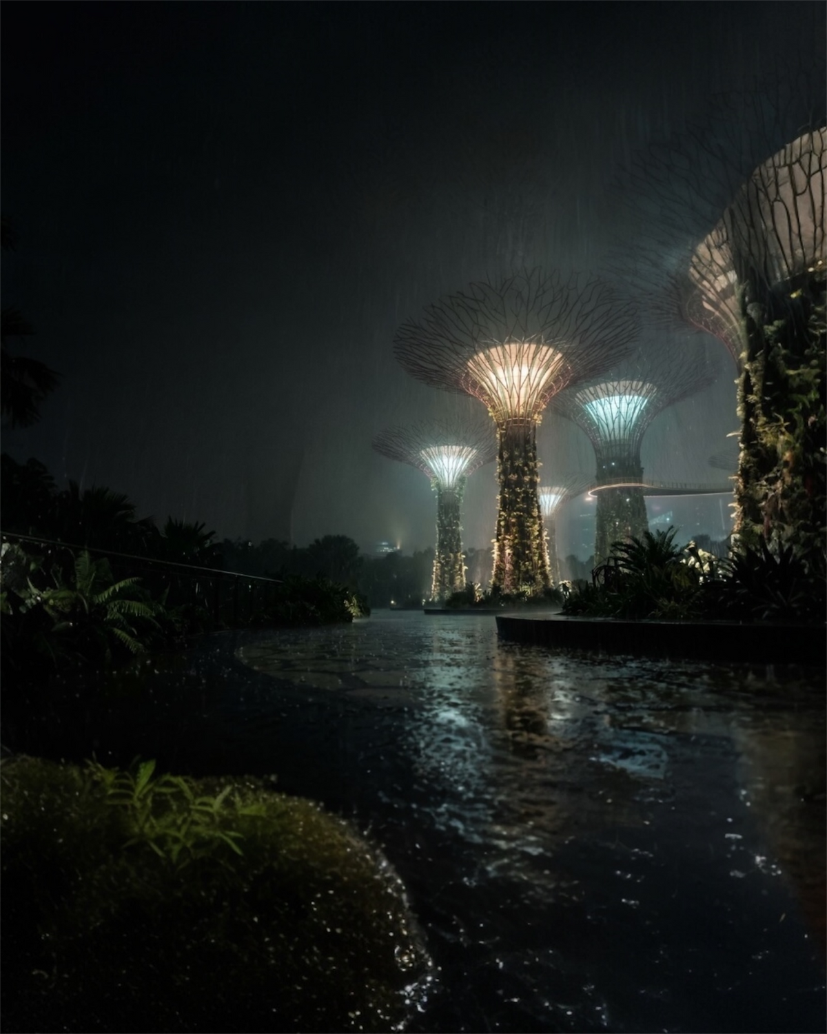Gardens by the Bay Singapur de noche — fragancia Singapore Lycos Vounó home fragrance Chile