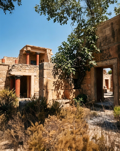 Palacio de Knossos Creta Grecia — fragancia Sykos Lycos Vounó home fragrance Chile